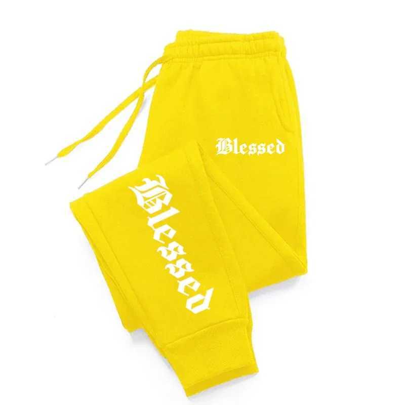 Letter of Blessing printed mens and womens activewear leggings Sportswear mens drawstring Y2K pants Jogging sweatpants X250625