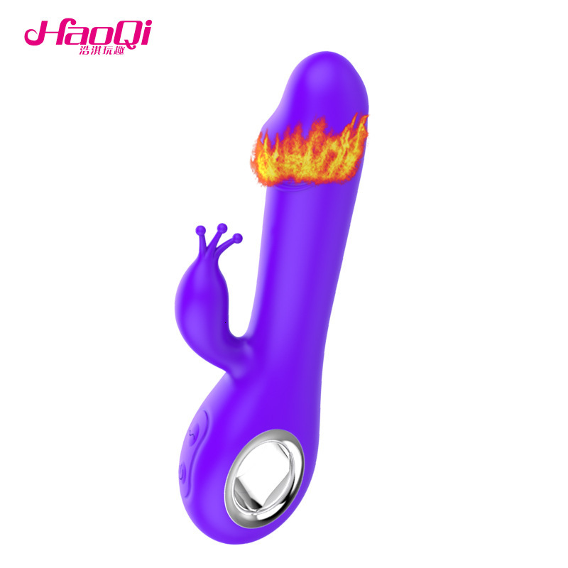 Haoqi Fun Female Silicone Massager Vibrator Heating Wand Adult Sex Toy