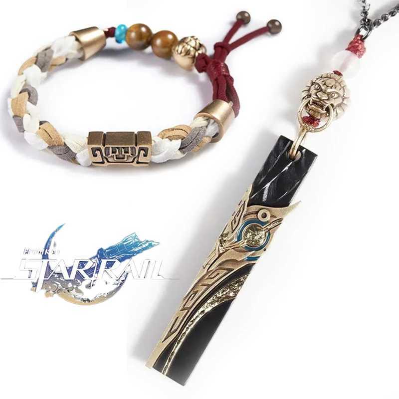 Game Honkai Star Rail Necklace Bracelet Jing Yuan Cosplay Unisex Pendant Choker Rope Adjustable Bracelets Jewelry Accessories X250625