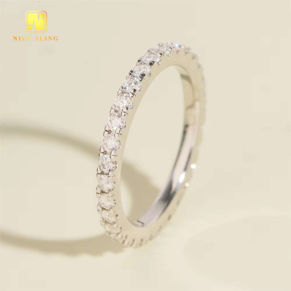 2mm Band Ring Stack Rings 925 Silver Diamond Daily Jewelry Fashion Engagement Jewelry for Women Infinity Ring