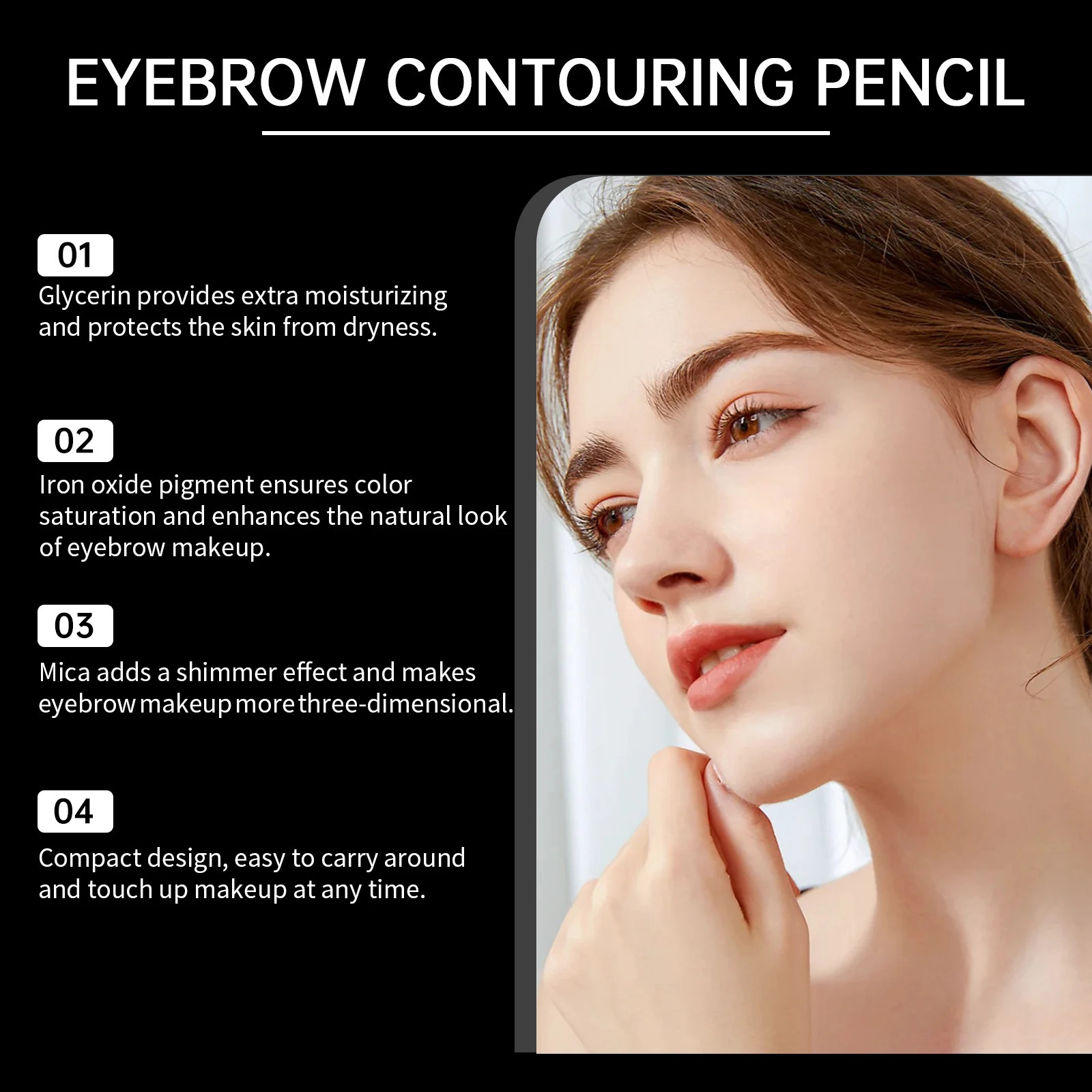 EELHOPE 4 Forks Eyebrow Pencil Long Lasting Eye Makeup Waterproof Sweatproof Natural Brown Black Beauty Makeup Eye Brow Pen 250625