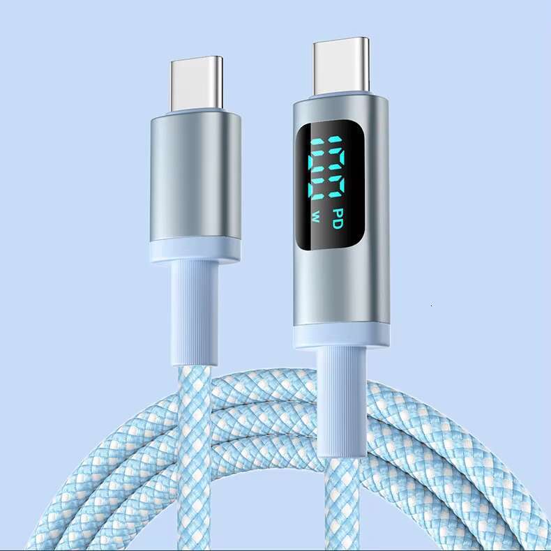 DHgadgets 100W Data Display Compatible with Apple 15 Laptop Tablet PD Fast Dual Type-C Charging Cable