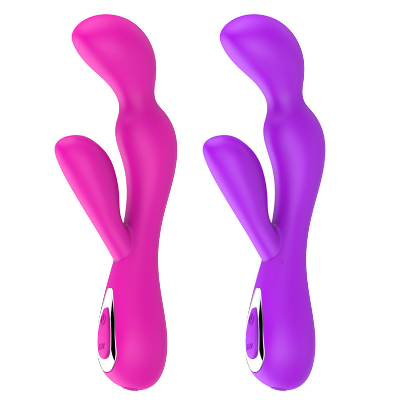 Haoqi Fun Adult Sex Toys Silicone Dual-Head Vibrator for Women Masturbation Massager