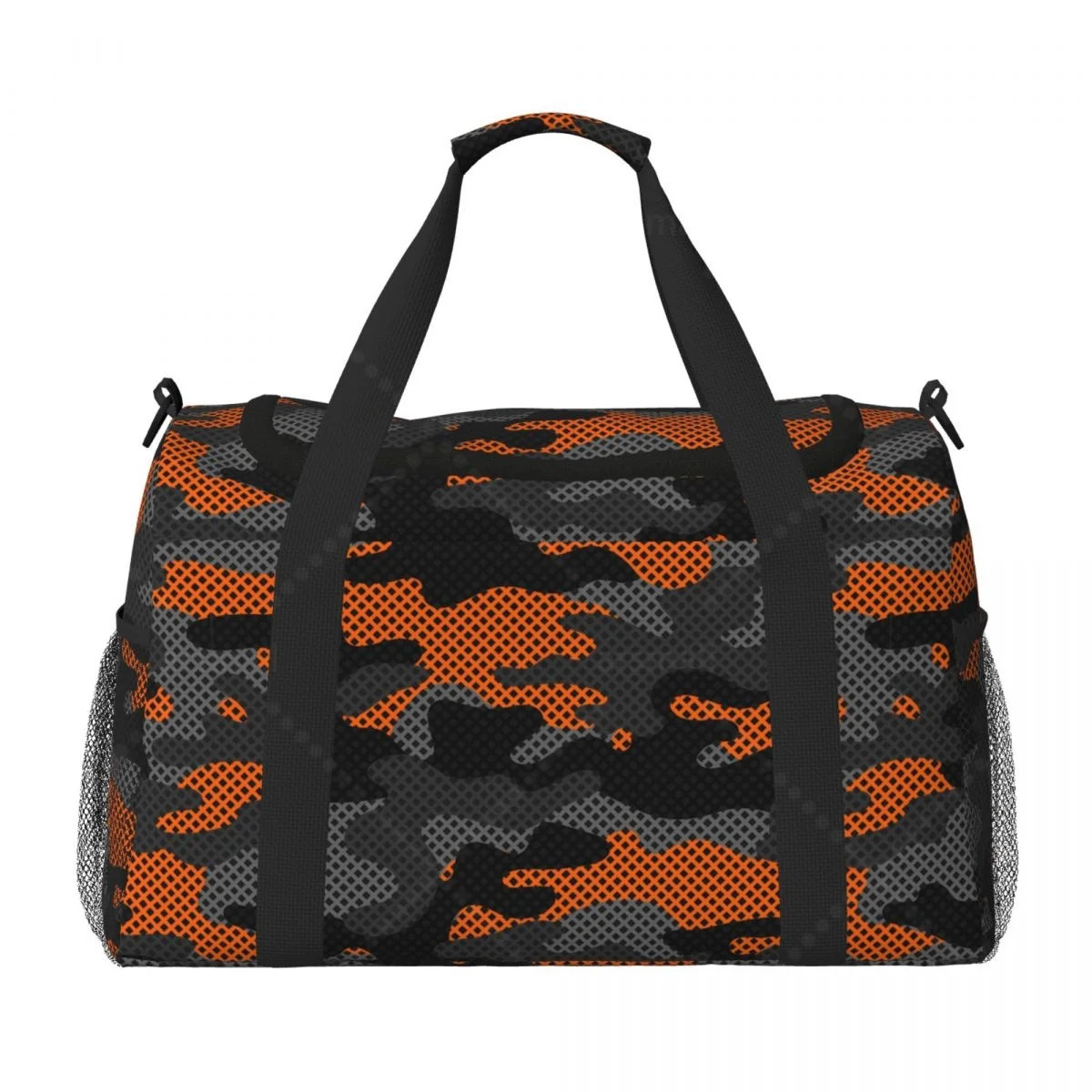 Black And Orange Stylish Hand Travel Bag Durable Tote for Daily Use Lightweight and Spacious 250624