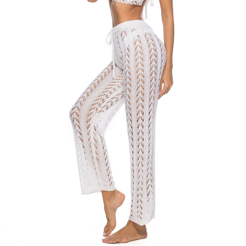 New Beach Hollow Loose Wide Long Pants Vacation Style B5