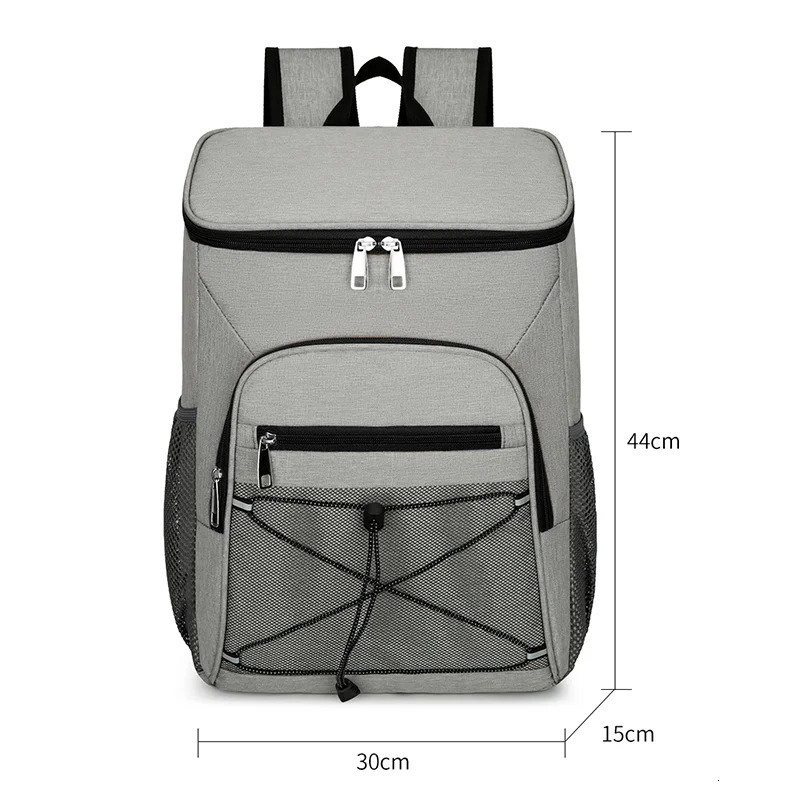 Large capacity insulated cooler backpackmulti-compartment leak-proof no contact with foodcamping and outdoor activities 250624