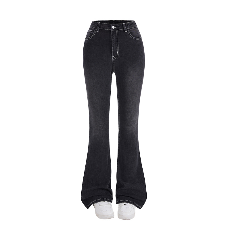 Black Fashion Bell-Bottom Jean for Girls Trendy Kids Denim Pants