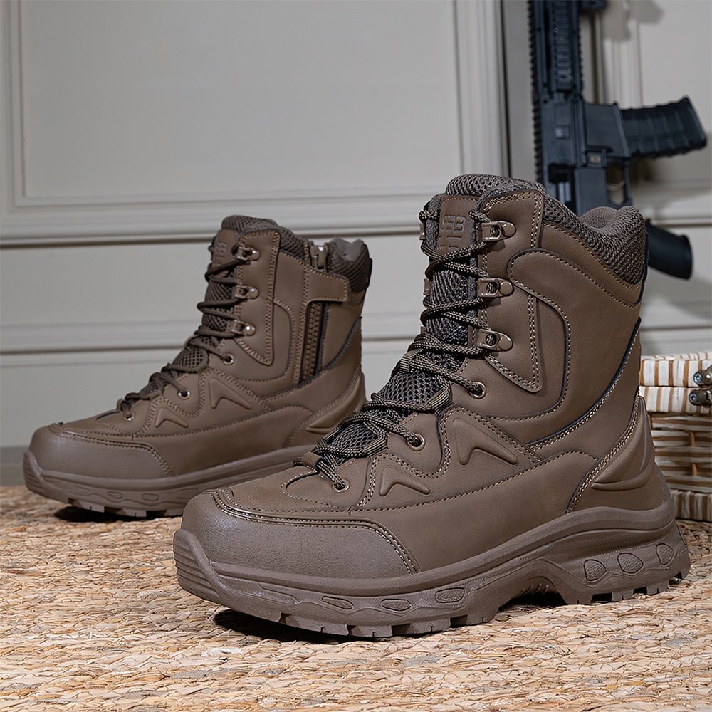 1902 - Men's Classic High Bang Military Boots Breathable Anti Slip Desert Boots Plus Size Military Boots Combat Boots Outdoor Hiking Hiking Boots