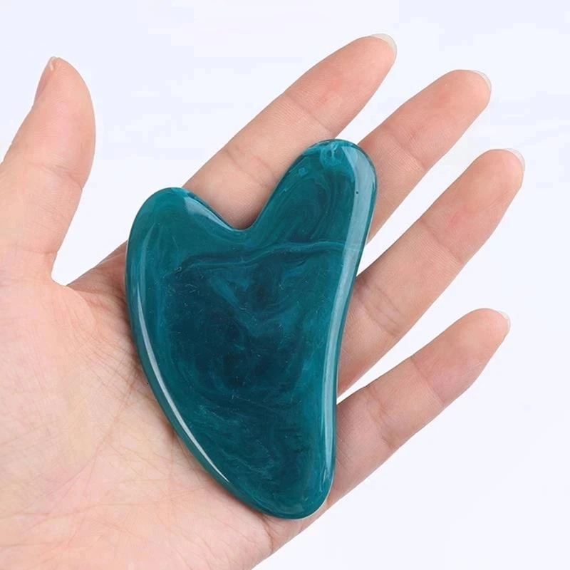 Natural Resin Jade Stone Gua Sha Gouache Scraper Massager for Face Body Facial Skin Lifting Wrinkle Remove Beauty SPA Care Tools 250619