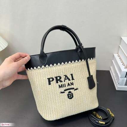 2025 designer bag luxury bag letter embroidery Lafite grass woven tote bag woven shopping bag single shoulder handbag beach big bag beach vacation