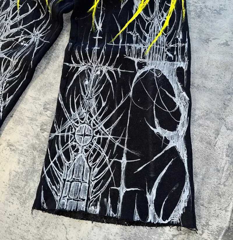 Hip-hop High Street Harajuku Retro Rock Oversized Sweatpants Men Y2k Casual Fashion Gothic Punk Loose Wide-leg Pants Women X250625