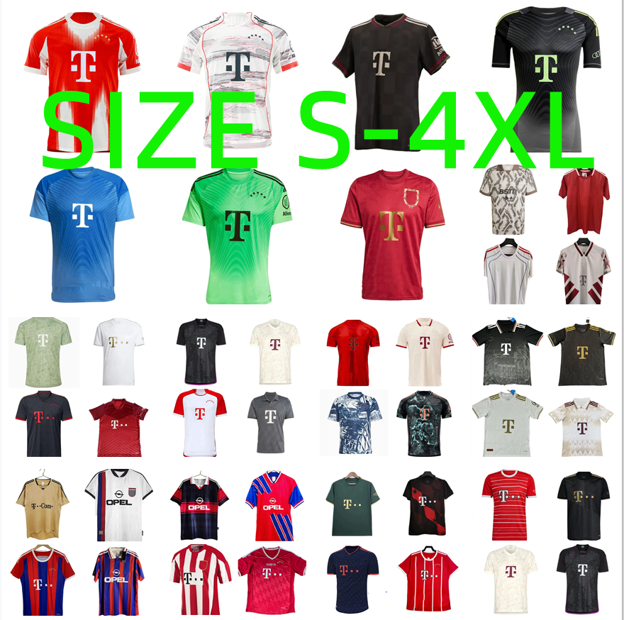 17 18 19 20 21 22 23 24 25 26 LEWANDOWSKI SANE OLISE BAYERNs soccer jerseys 2025 2026 GORETZKA MUNICHs GNABRY COMAN MULLER DAVIES KIMMICH KANE MUSIALA football shirt