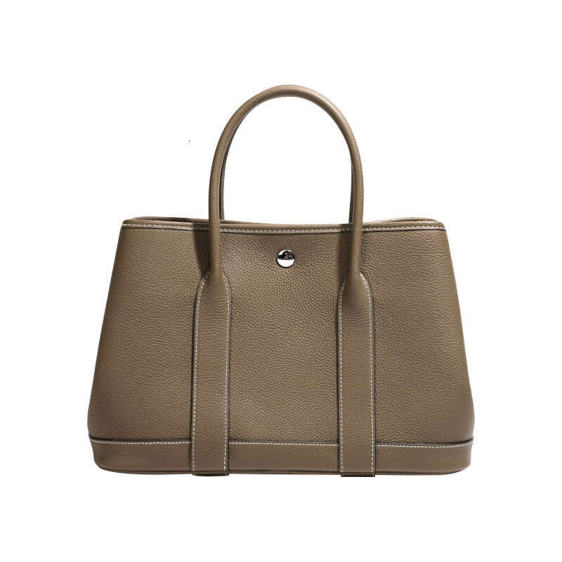 2025 New TOGO Cowhide Women's Single Shoulder Tote Versatile Garden Handbag Large Shopping Bucket Bag