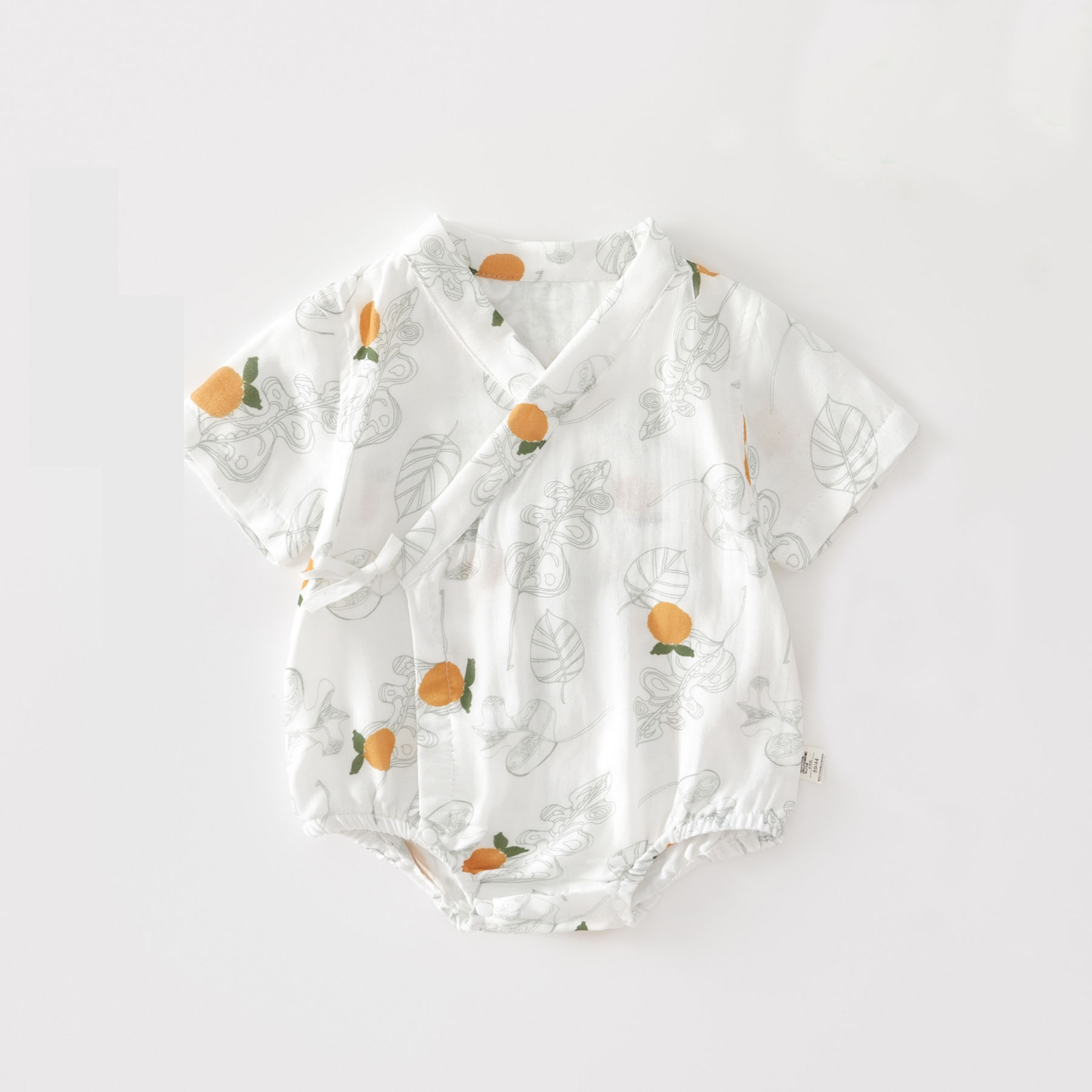 Customized Cotton Baby Swivel Bodysuit Ruffle Sleeve Girls Baby Bubble Bodysuit