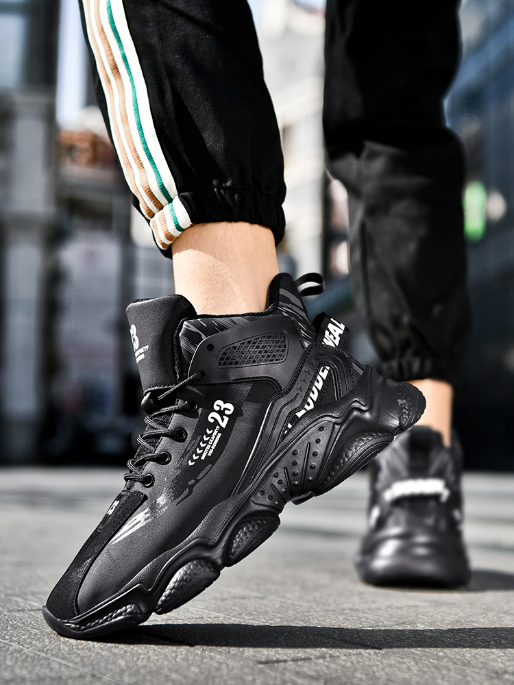 8993-Men's New Anti Slip Shock Absorbing Basketball Shoes Lightweight Plush Casual Sneakers Men's Running Shoes Warm and Comfortable Sports 