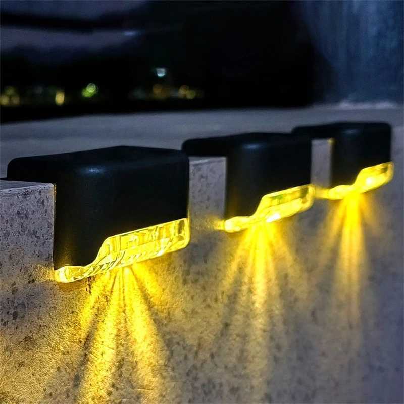 Solar Garden Wall Light 4pcs/1pc Outdoor Solar LED Light Deck Family Light for Deck Step Railing Wall Patio Stair Yard Decoration XJ250624