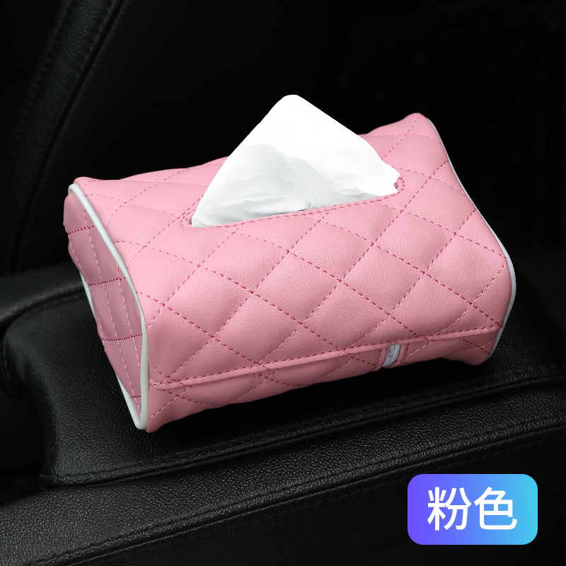 1 Pcs Black Tissue Boxes with Disposable Napkins Tissue Boxes Car Accessories Tissue Bag Organizer Car Decoration Auto Storage