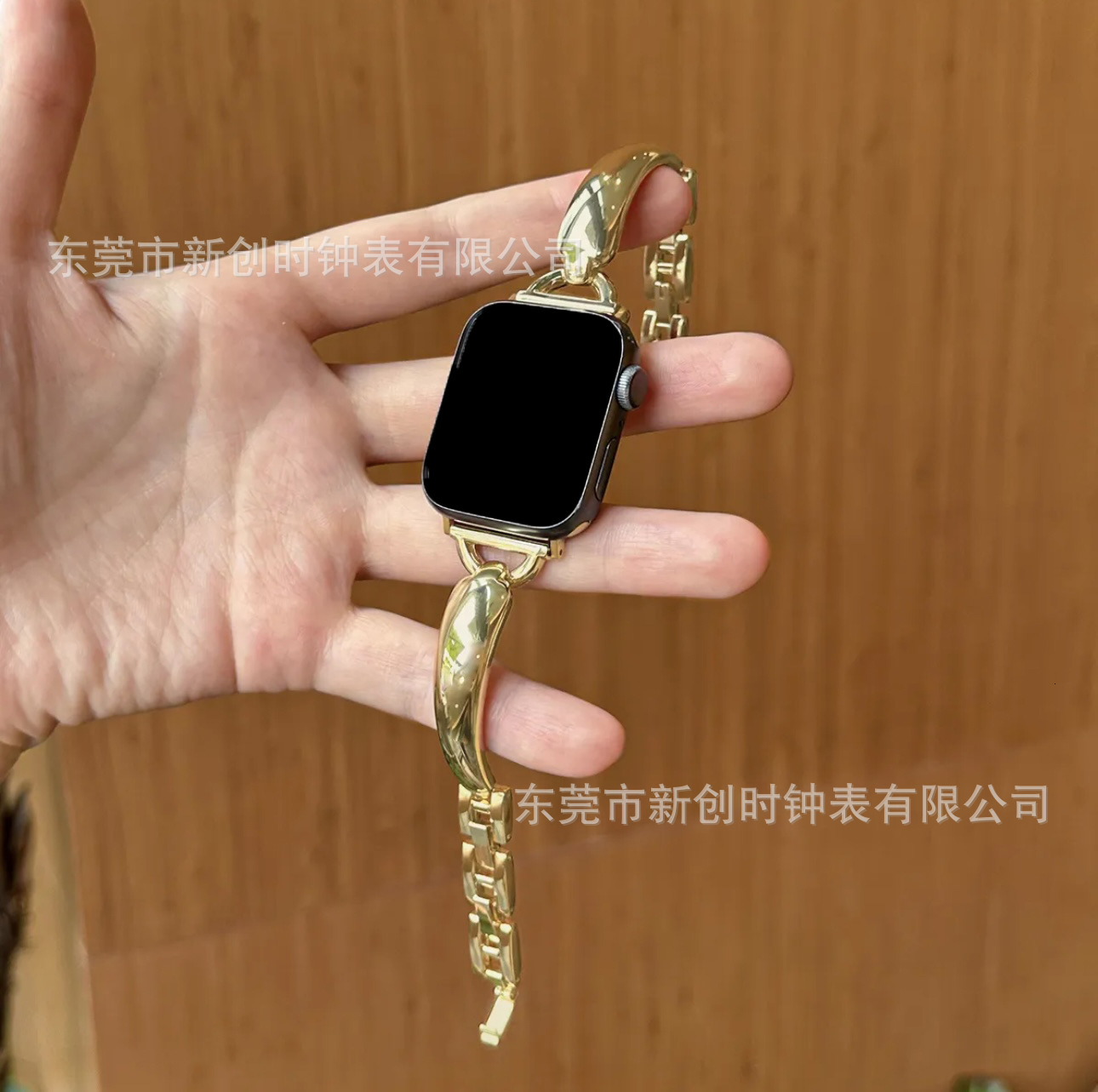 Luxury Premium Fashion D-Shaped Metal Bracelet Watch Band for Apple iWatch