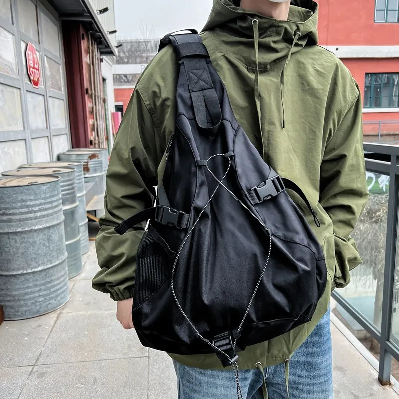Large Capacity Travel Crossbody Bags for Men High Quality Nylon Storage Chest Pack Hip Hop Trendy Shoulder Bag Male Wholesale 250624