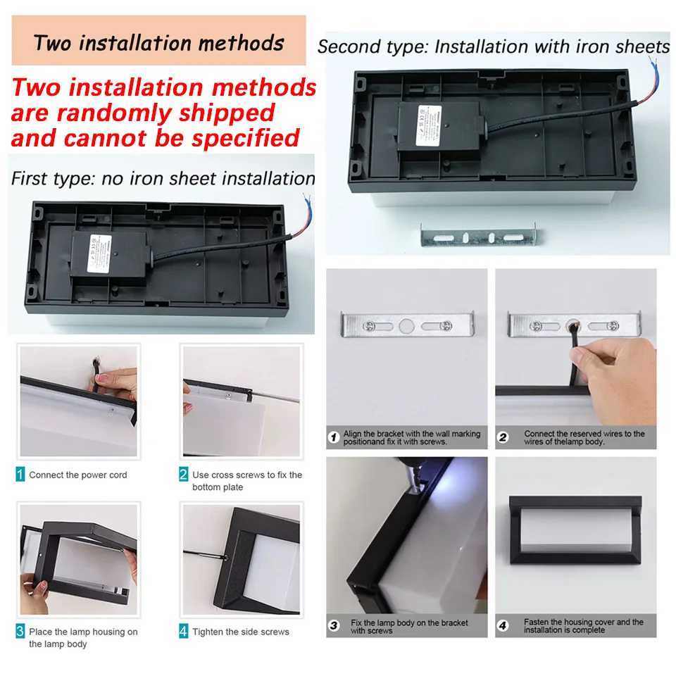 LED Outdoor Wall Lamp Waterproof IP66 110V 220V indoor bedroom living room outdoor porch wall light garden decorative light XJ250624