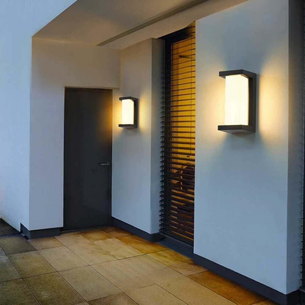 LED Outdoor Wall Lamp Waterproof IP65 Radar Sensor Lighting Surface Mounted Porch Lights Balcony Garden 12W 18W 30W Sconce XJ250624