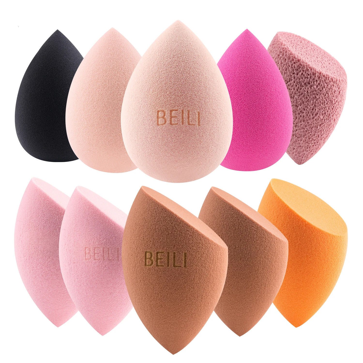 BEILI Pure Beauty Makeup Sponge Powder Puff For Lquid Cream Foundation Concealer with Box Women Soft Facial Cosmetics Tool 250625