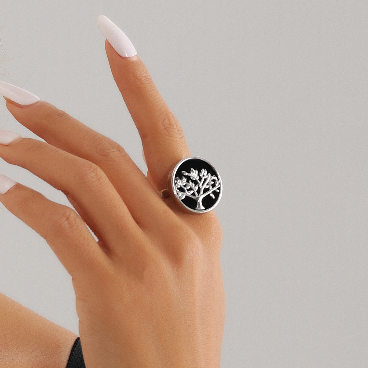 Jewelry Fashion Tree of Life Women Niche Light Luxury High-end Gold-plated Finger Ring for Trendy Girls Jewelry for Women