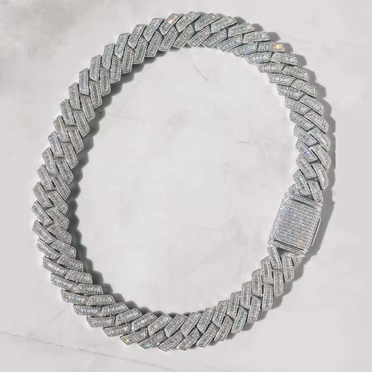 Elegant Unisex Rhodium Plated Sterling Silver 925 Beaded Bracelet Featuring Genuine Diamond-Like Moissanite Stones