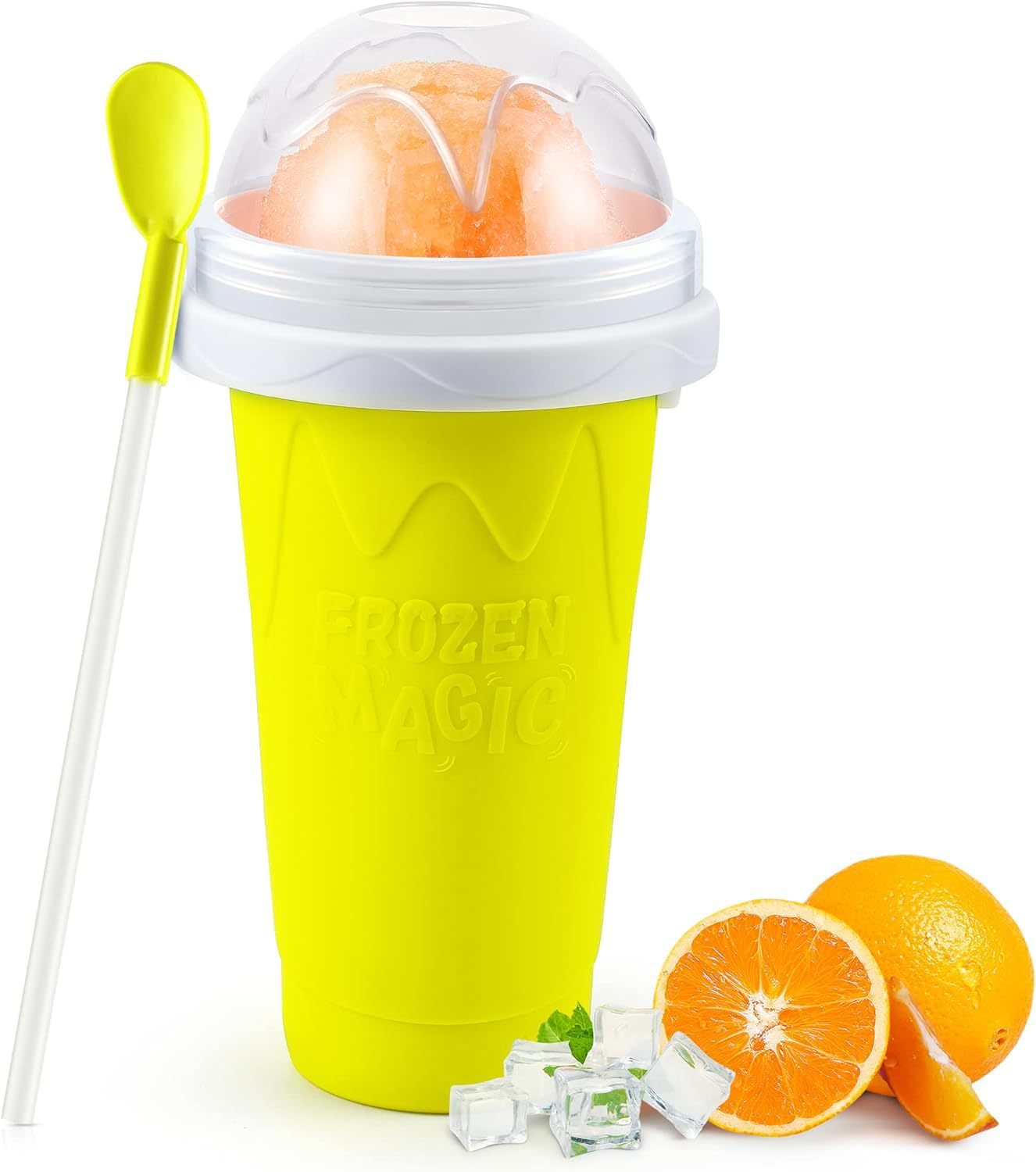 Summer Slushy Cup Summer Squeeze Homemade Juice Water Bottle Quick-Frozen Smoothie Sand Cup Pinch Fast Cooling Magic Ice Cream Mugs FY4310