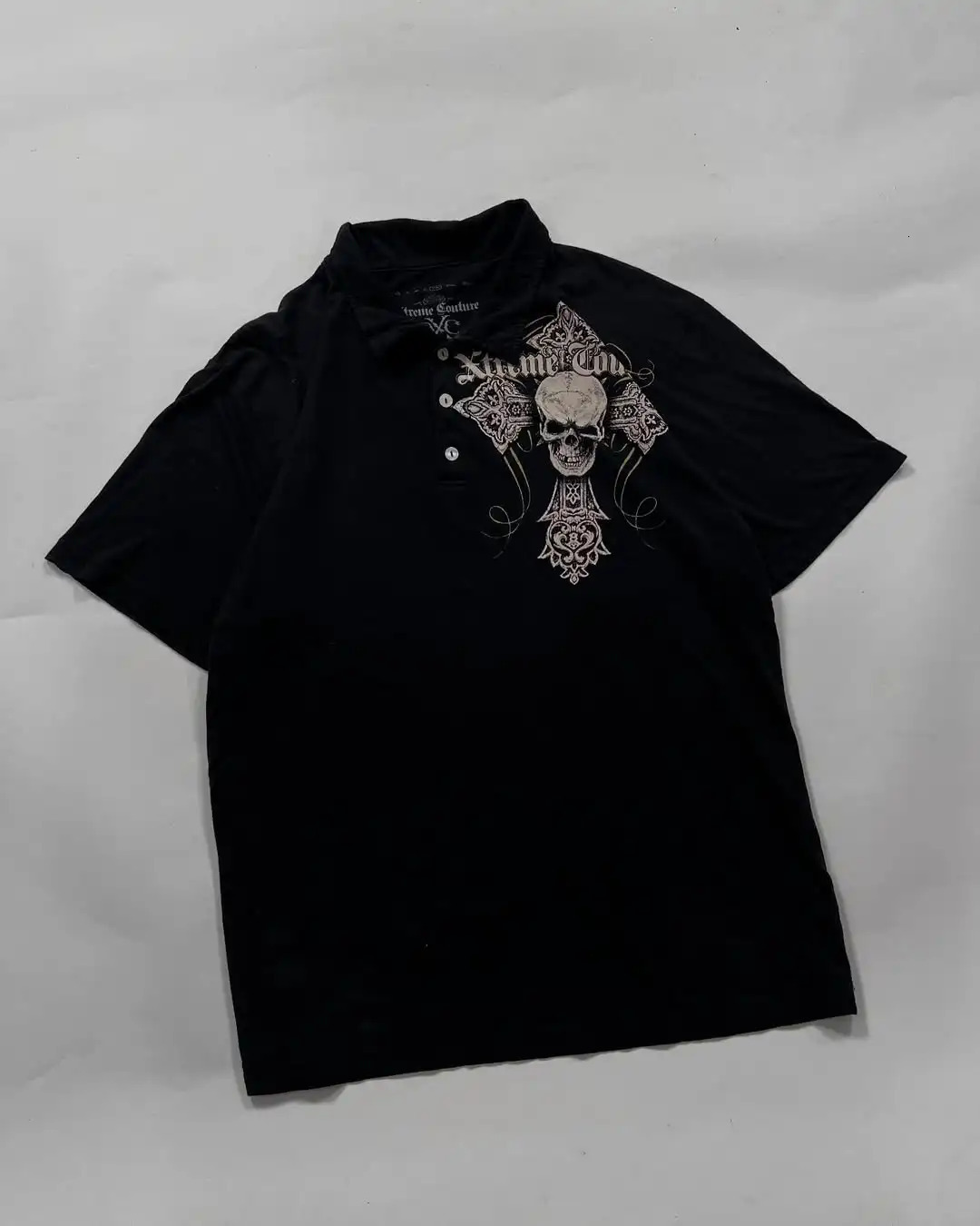 American Gothic Latest Polo Shirt Rock Skull Pattern Printed Round Neck Short Sleeve Harajuku Y2K Hip Hop T-shirt Cotton Top 250625