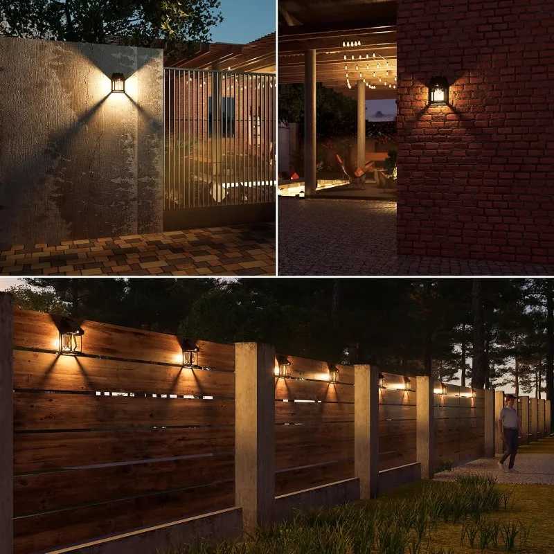 1/2/4PCS Solar Outdoor Lights with 3 Lighting Modes From Dusk To Dawn Suitable for Garden Courtyard Terrace Fence XJ250624