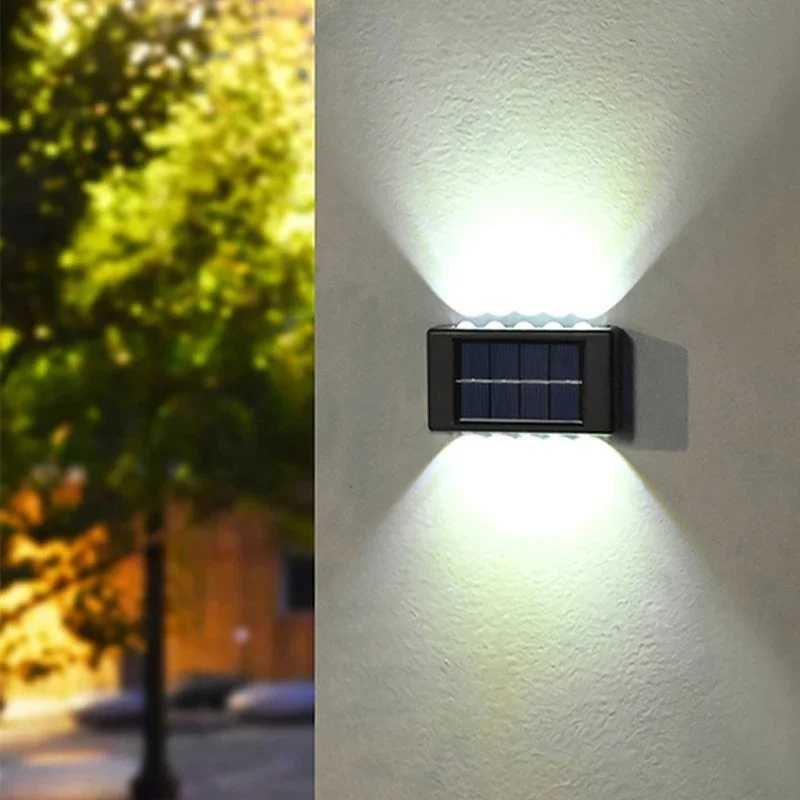 Solar Lights Outdoor Waterproof Atmosphere Wall Lamp Up and Down Luminous Lighting for Garden Yard Street Balcony Terrace DecorXJ250624