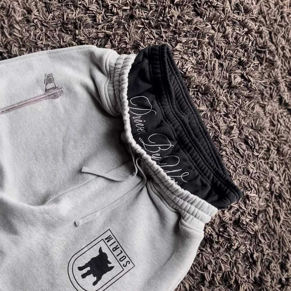 European and American double waist embroidery street folding couple sweatpants 2025 autumn new X250625