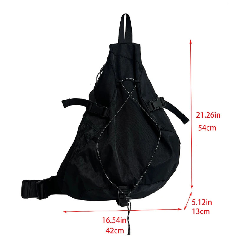 Large Capacity Travel Crossbody Bags for Men High Quality Nylon Storage Chest Pack Hip Hop Trendy Shoulder Bag Male Wholesale 250624