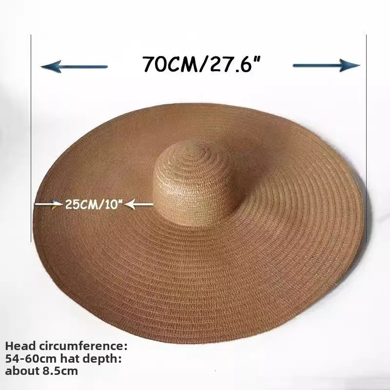Womens Super Large Brim Solid Color Curled Edge Beach Hat Face Cover Sun Hat Summer Sun Hat Summer Hats for Women 250624