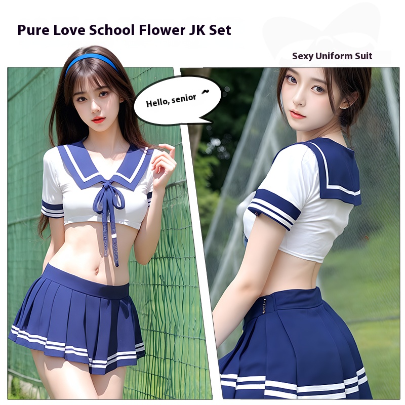 Lace style erotic lingerie, pure first love uniform, stage performance costume, dating couple supplies 1205