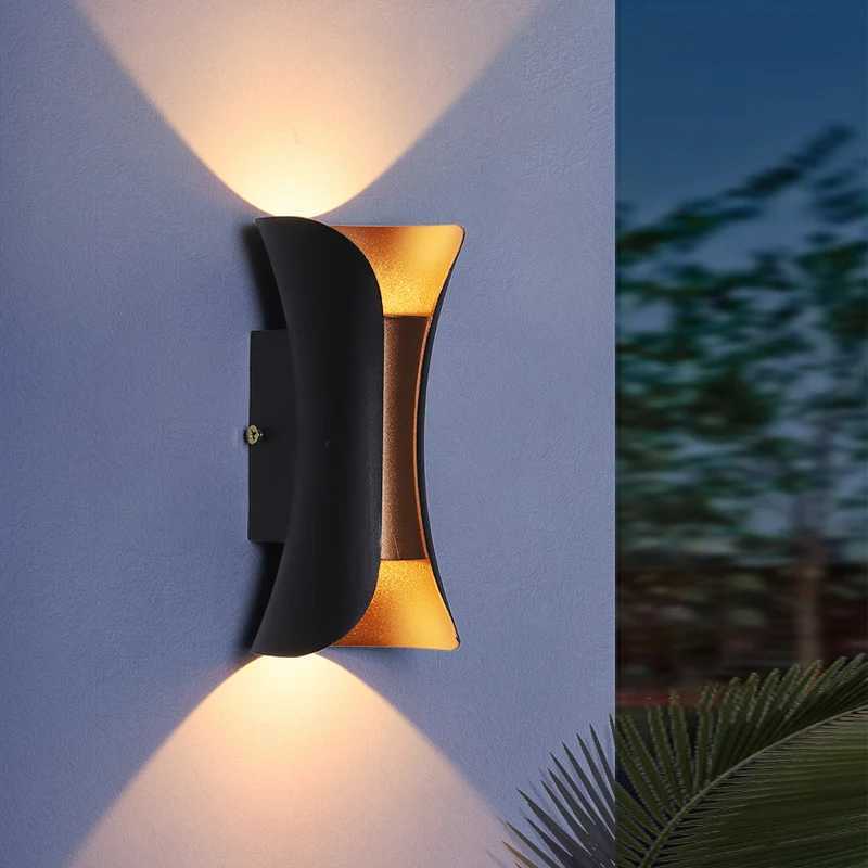 LED Wall Light Outdoor 10W Waterproof ABS IP54 Porch Garden Wall Lamp Indoor Bedroom Bedside Decoration Lighting Lamp Black XJ250624