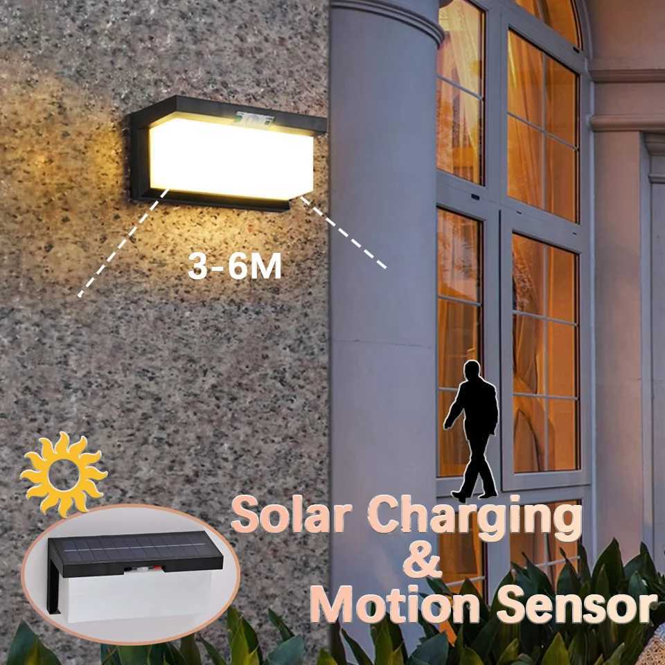 Solar LED Outdoor Lighting Wall Lamp PIR Radar Sensor Solar LED Lights Waterproof Outdoor Room Decoration For Home Balcony Porch XJ250624
