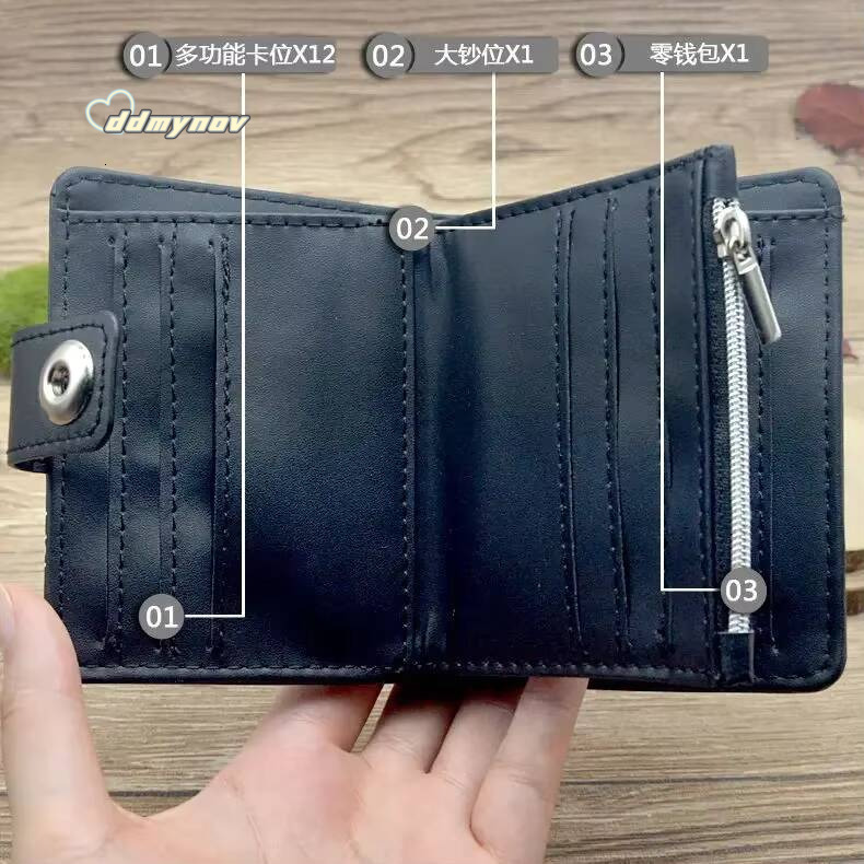 Anime AOT Short Wallet Bifold PU Leather Purse with Coin Pocket for Gift ddmynov