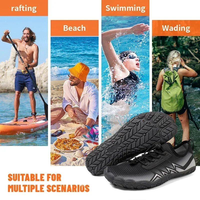 Women Barefoot Water Male Swimming Fitness Cross-train Shoes Beach Water Shoes Mens Summer Outdoor Aqua Sneaker Wading Shoes 250624