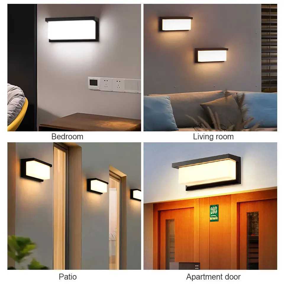 LED Wall Lamp Waterproof IP66 Motion Sensor wall light Indoor Outdoor Light Porch Lights Balcony Garden Lights Outdoor Wall Lamp XJ250624