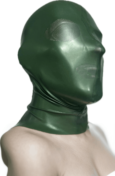 customized Latex Mask Sexy fashion Rubber Hood Fetish Mask Latex Fetish micropore design black chlorinated clubwear cosplay
