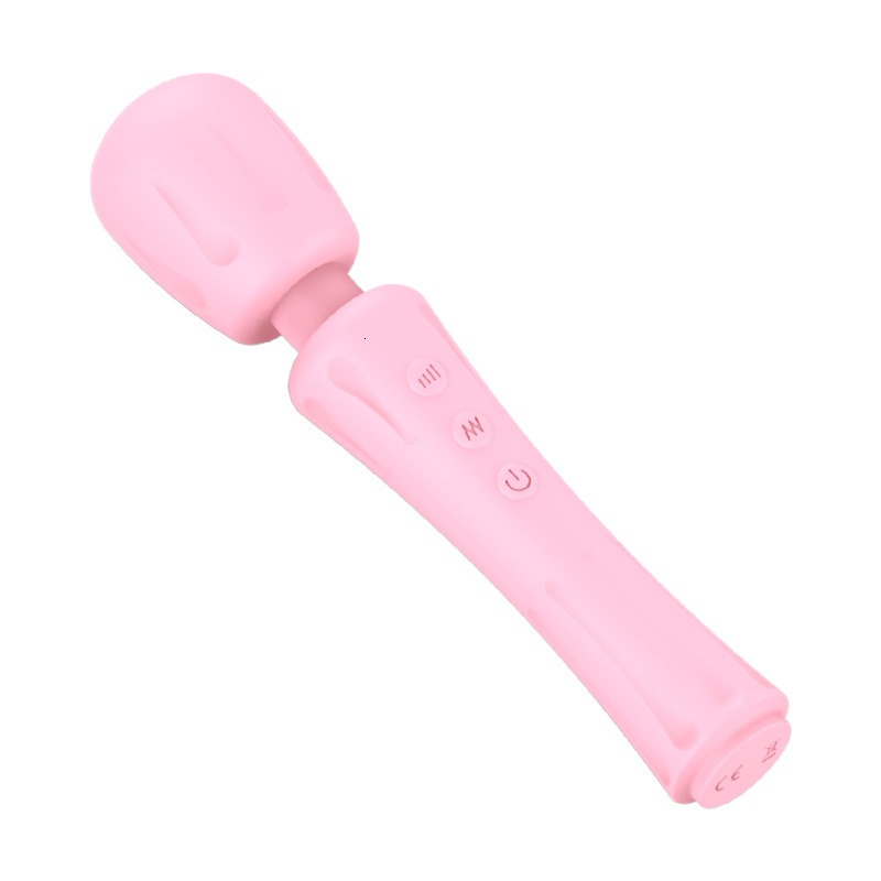 New Silicone Rechargeable AV Wand for Women Strong Shock Masturbation Massager Flirting Adult Products Vibrator