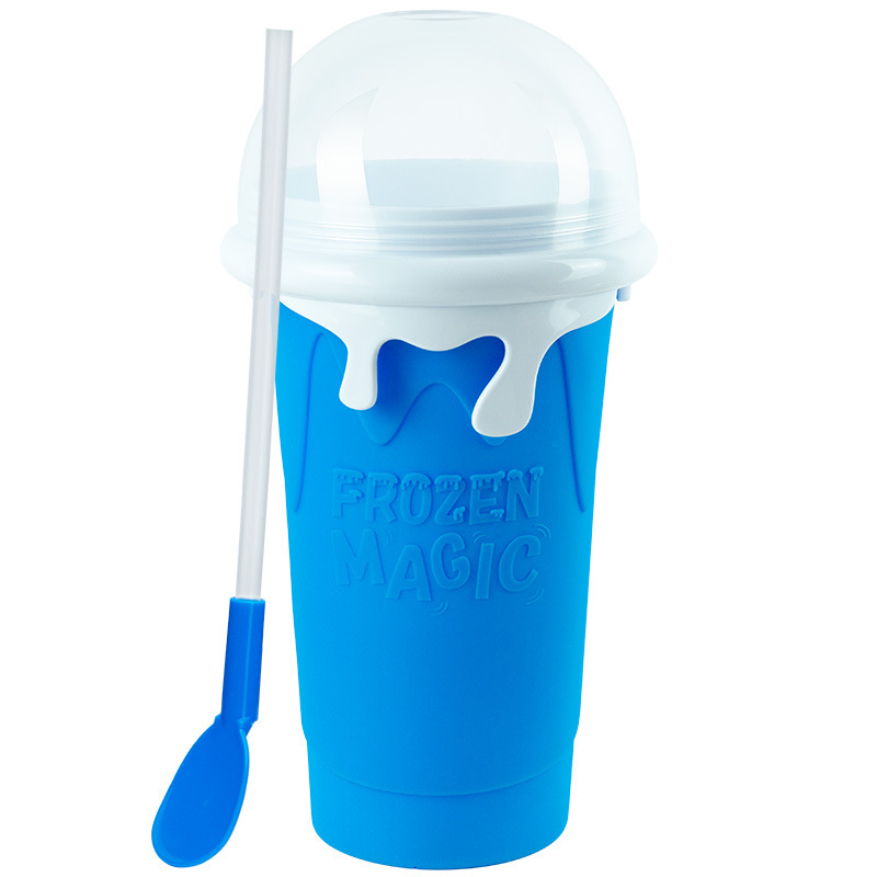 Summer Slushy Cup Summer Squeeze Homemade Juice Water Bottle Quick-Frozen Smoothie Sand Cup Pinch Fast Cooling Magic Ice Cream Mugs FY4310