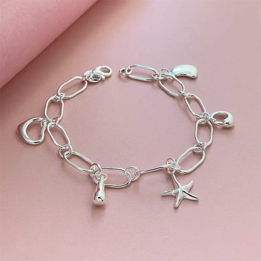 925 Sterling Silver Various Pendant Bracelets Ladies Couple Simple Luxury Banquet Wedding Birthday Jewelry Gift X250625