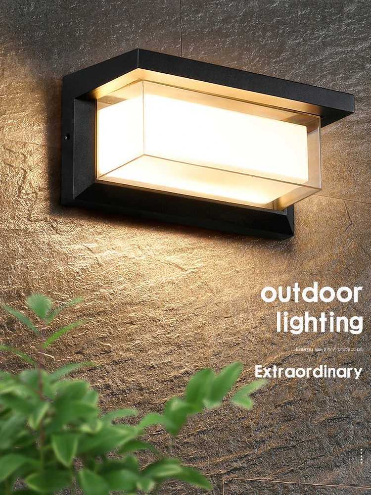 Outdoor Waterproof IP65 LED Wall Lamp for Porch Balcony Garden with Motion Sensor Wall Light Outdoor Lighting 20W Wall Lamp AC220V XJ250624