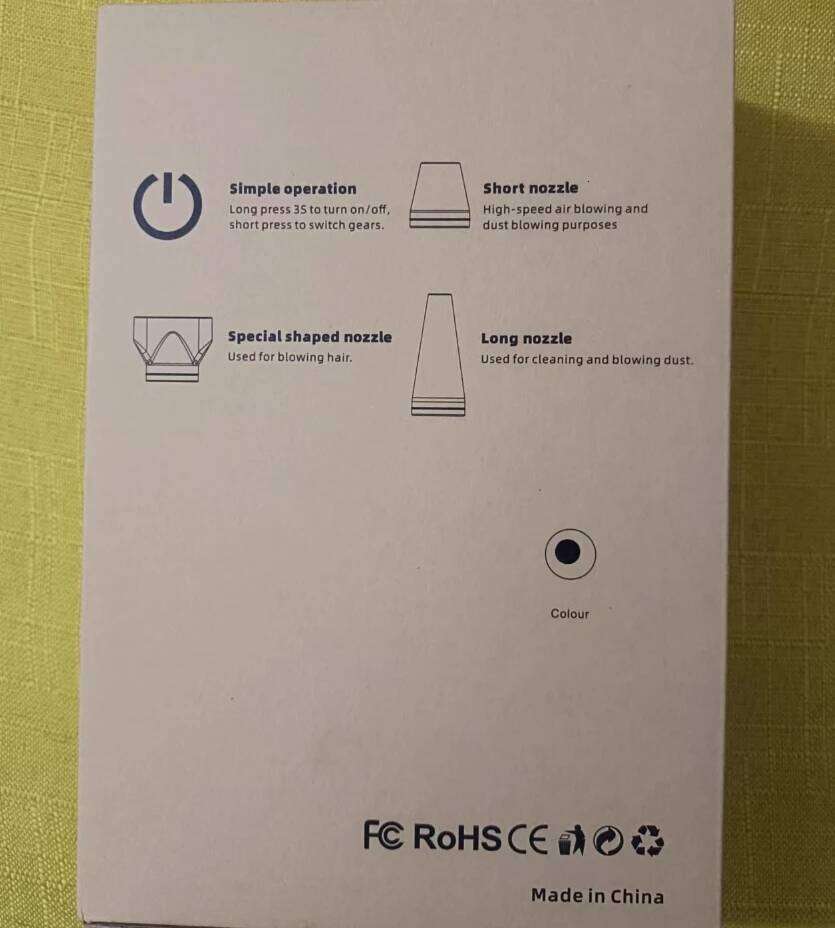 1pcs Hair dryer turbofan mini camping outdoor handheld brushless high-speed blower jet fan