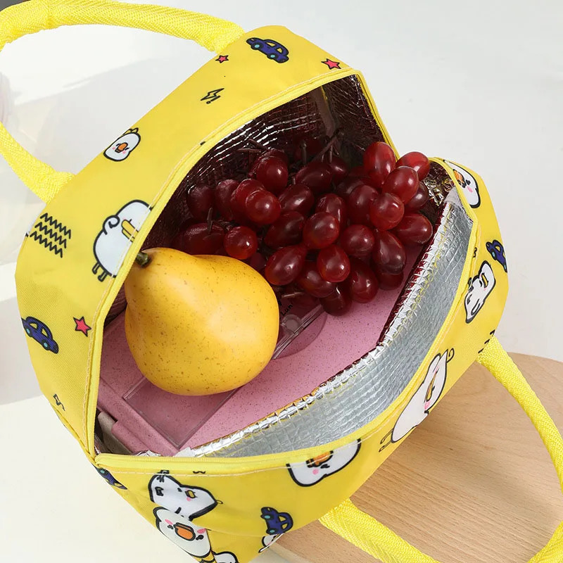 Portable Lunch Bags Thermal Insulation Box Storage Bag Childrens School Picnic Large Capacity Tote 250624