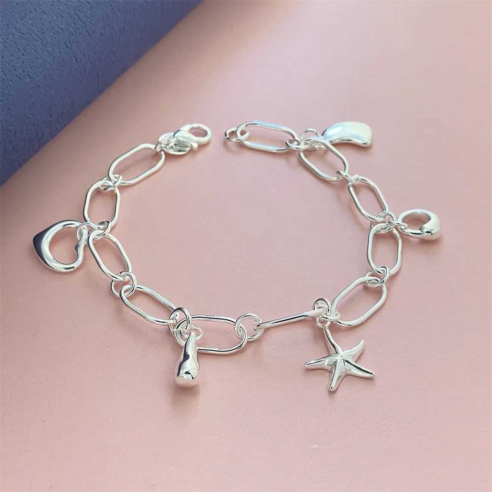 925 Sterling Silver Various Pendant Bracelets Ladies Couple Simple Luxury Banquet Wedding Birthday Jewelry Gift X250625