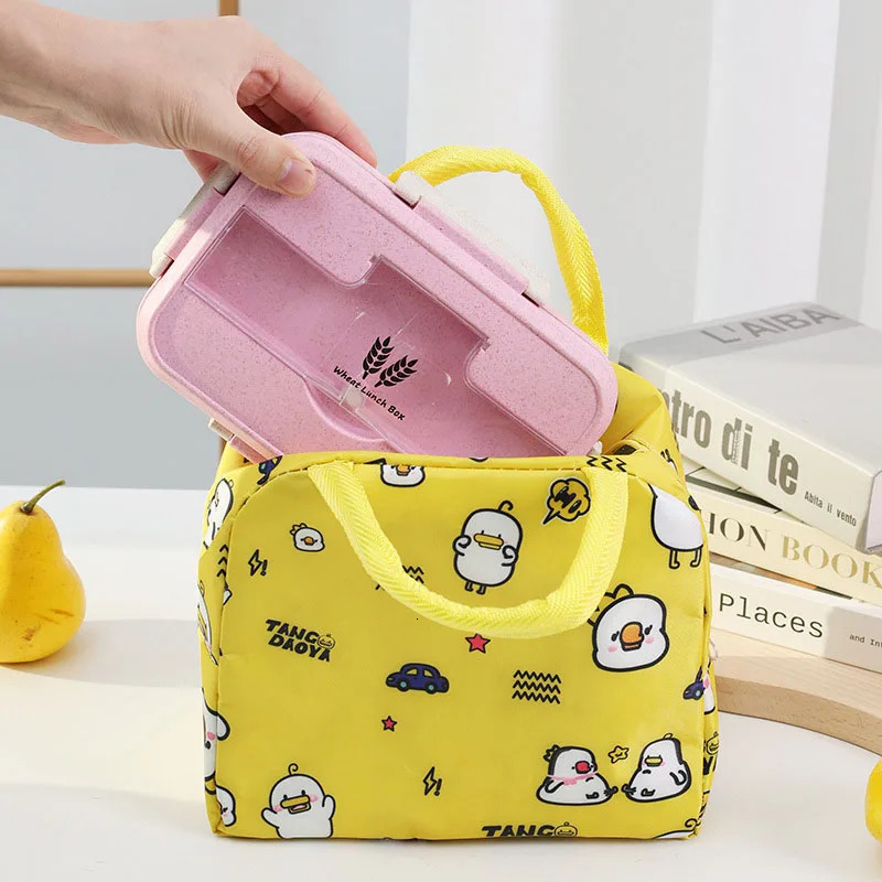 Portable Lunch Bags Thermal Insulation Box Storage Bag Childrens School Picnic Large Capacity Tote 250624